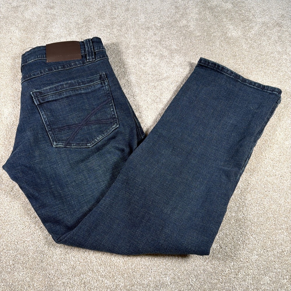 TK Axel Mens Slim Boot Blue Jeans 30 X 32 (FITS 33 X 31) Denim Dark Wash Stretch